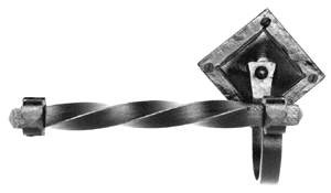 Acorn IBDBP: 8" Siena Twisted Bar Tissue Paper Holder - Black Forged Iron