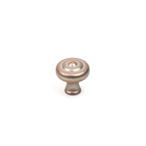 Century 18128-WNC: 1-1/2" Yukon Round Cabinet Knob - Weathered Nickel/Copper