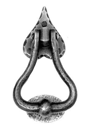 Acorn RMXBG: 7-1/4" Heart Door Knocker - Black Rough Iron