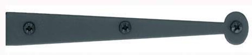 Acorn AIZBP: 6" Bean Dummy Cabinet Strap Hinge - Black Smooth Iron