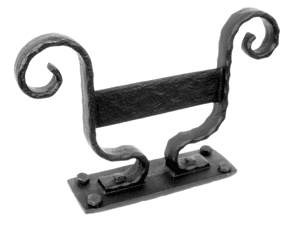 Acorn RM6BG: 9-3/8" Boot Scraper - Black Rough Iron