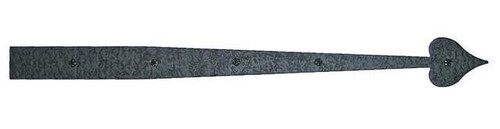 Acorn RQ1BP: 22-1/4" Heart Dummy Strap Hinge - Black Rough Aluminum Acorn RQ1BP: 22-1/4" Heart Dummy Strap Hinge - Black Rough Aluminum