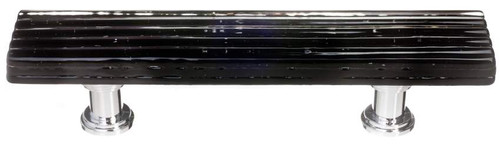 Sietto P-802: 3" cc Texture Cabinet Pull - Black