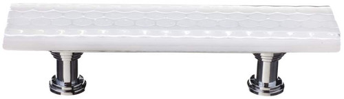 Sietto P-900: 3" cc Texture Cabinet Pull - White