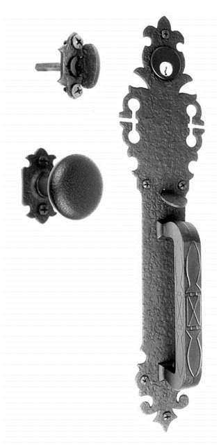 Acorn WUFBI: 17" Warwick Handle/Knob Entrance Lockset - Rough Iron