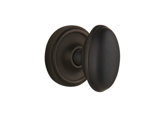 Nostalgic 704751: Classic Rosette w/Homestead Knob Passage Door Set - Oil-Rubbed Bronze