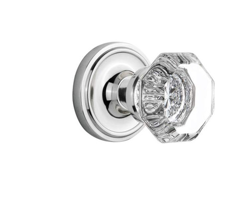 Nostalgic 704999: Mortise Classic Rosette with Waldorf Knob - Bright Chrome
