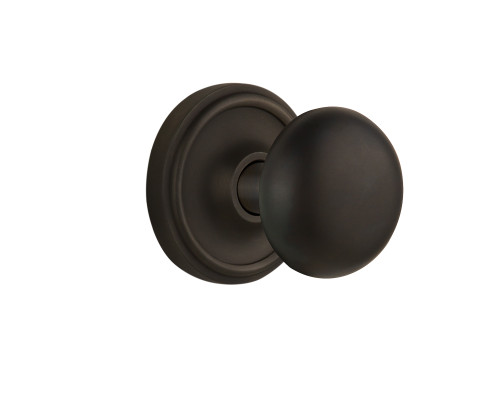 Nostalgic 704779: Classic Rosette w/New York Knob Privacy Door Set - Oil-Rubbed Bronze