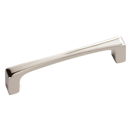 Hickory P3114-14: 96mm cc Rotterdam Cabinet Pull - Polished Nickel