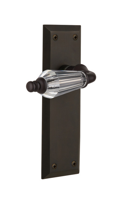 Nostalgic 714093: New York Backplate w/Parlour Lever Passage Door Set - Oil-Rubbed Bronze