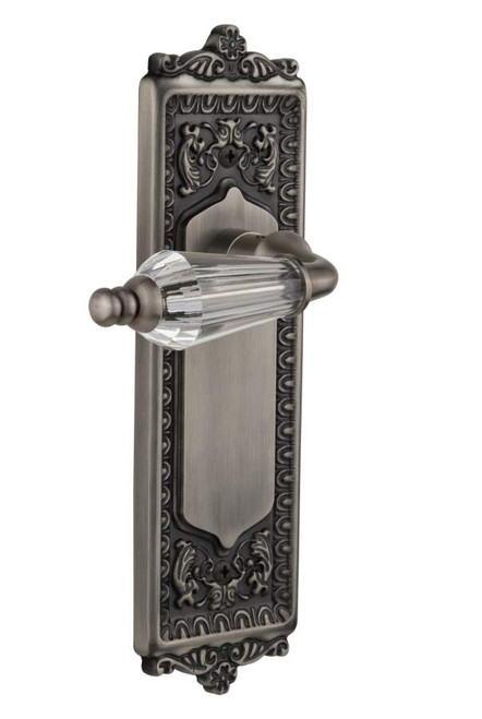 Nostalgic 714079: Egg & Dart Backplate w/Parlour Lever Passage Door Set - Antique Pewter