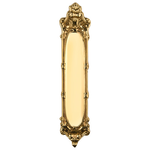 Nostalgic Warehouse 701041: 15-1/4" Louis Pushplate - Polished Brass