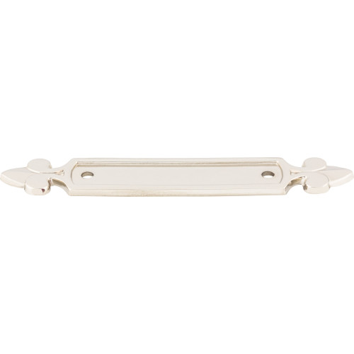 Top Knobs M2133: 2-1/2" cc Dover Rectangle Backplate - Polished Nickel