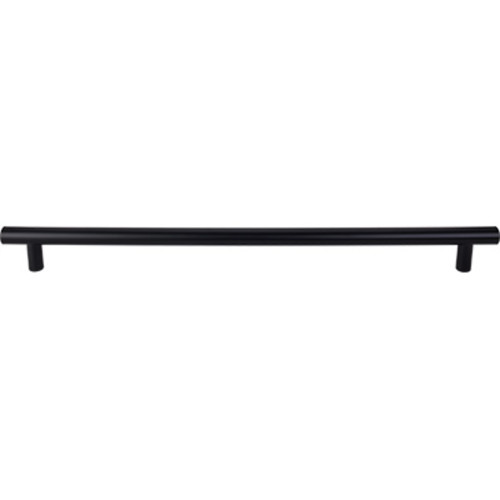 Top Knobs M1889-18: 18" cc Hopewell Round Bar Appliance Pull - Flat Black