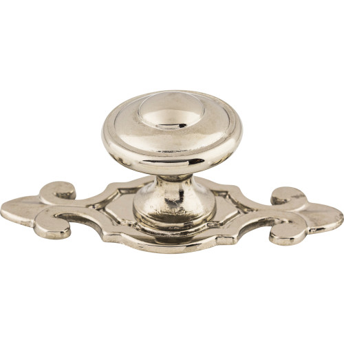 Top Knobs M2136: 1-1/4" Canterbury Round Cabinet Knob - Polished Nickel