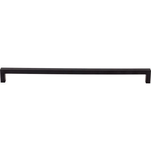 Top Knobs M2139: 17-5/8" cc Nouveau III Square Bar Cabinet Pull - Flat Black