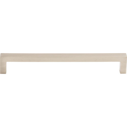 Top Knobs M2140: 7-9/16" cc Asbury Square Bar Cabinet Pull - Brushed Satin Nickel