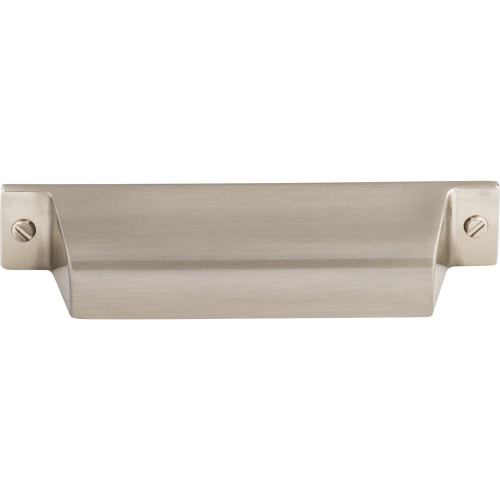 Top Knobs TK773BSN: 3-3/4" cc Channing Cup Cabinet Pull - Brushed Satin Nickel
