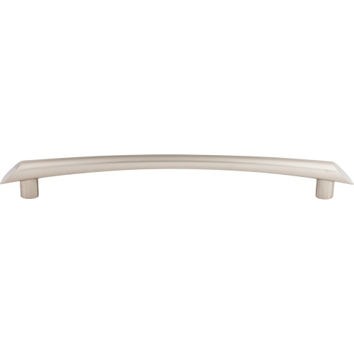Top Knobs TK788BSN: 12" cc Edgewater Curved Bar Appliance Pull - Brushed Satin Nickel