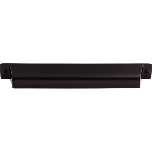 Top Knobs TK775BLK: 7" cc Channing Cup Cabinet Pull - Flat Black