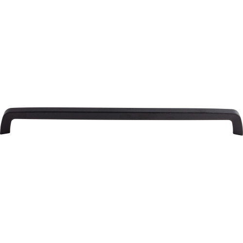 Top Knobs M2103: 17-5/8" cc Nouveau III Tapered Bar Cabinet Pull - Flat Black