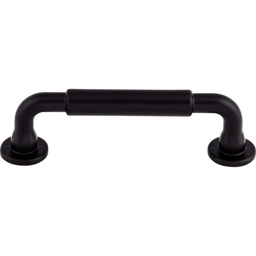 Top Knobs TK822BLK: 3-3/4" cc Lily D-Handle Cabinet Pull - Flat Black