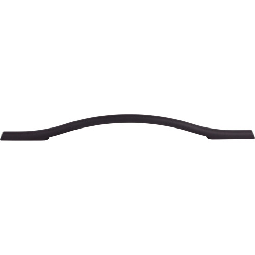Top Knobs TK756BLK: 7-9/16" cc Somerdale Arched Cabinet Pull - Flat Black