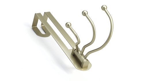 Richelieu T79921184: 16" Utility Triple Swivel Over The Door Hook - Pewter