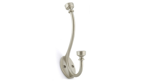 Richelieu BP71134184: 7" Classic Roman Double Coat Hook - Matte Nickel Richelieu BP71134184: 7" Classic Roman Double Coat Hook - Matte Nickel