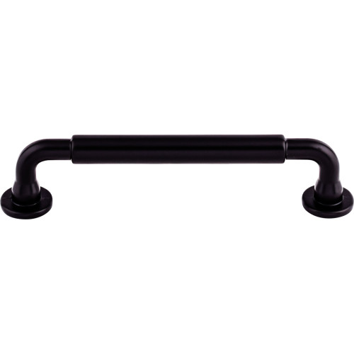 Top Knobs TK823BLK: 5-1/16" cc Lily D-Handle Cabinet Pull - Flat Black