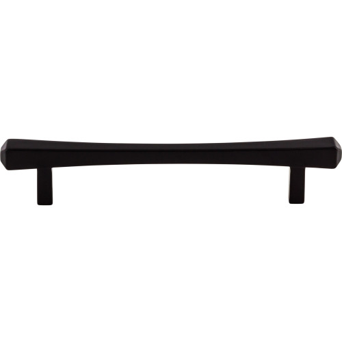 Top Knobs TK813BLK: 5-1/16" cc Juliet Square Bar Cabinet Pull - Flat Black