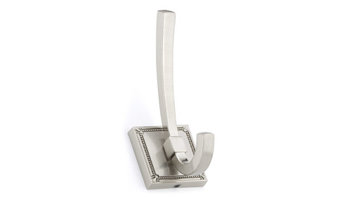 Richelieu BP7801195: 5" Transitional Double Coat Hook - Brushed Nickel Richelieu BP7801195: 5" Transitional Double Coat Hook - Brushed Nickel