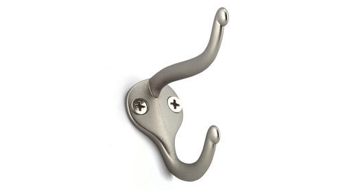 Richelieu BP74421184: 2" Utility Double Coat Hook (4-pack) - Matte Nickel Richelieu BP74421184: 2" Utility Double Coat Hook (4-pack) - Matte Nickel