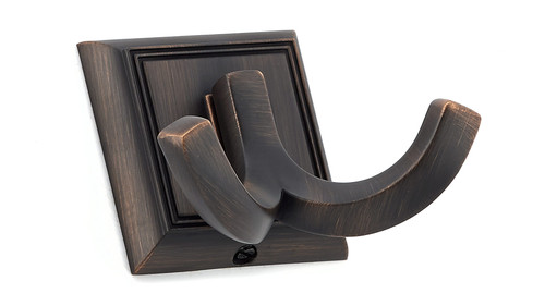 Richelieu BP7752BORB: 2-3/32" Transitional Double Horizontal Coat Hook - Brushed Oil Rubbed Bronze Richelieu BP7752BORB: 2-3/32" Transitional Double Horizontal Coat Hook - Brushed Oil Rubbed Bronze