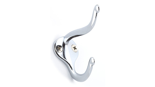 Richelieu BP74443140: 2" Utility Double Coat Hook (4-pack) - Polished Chrome Richelieu BP74443140: 2" Utility Double Coat Hook (4-pack) - Polished Chrome