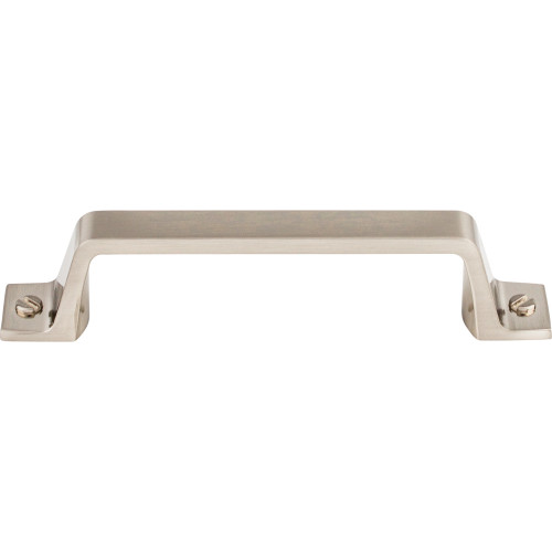 Top Knobs TK743BSN: 3-3/4" cc Channing Flat Bar Cabinet Pull - Brushed Satin Nickel