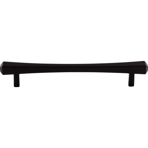 Top Knobs TK814BLK: 6-5/16" cc Juliet Square Bar Cabinet Pull - Flat Black