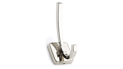 Richelieu BP7701180: 4-7/8" Transitional Double Coat Hook - Polished Nickel Richelieu BP7701180: 4-7/8" Transitional Double Coat Hook - Polished Nickel