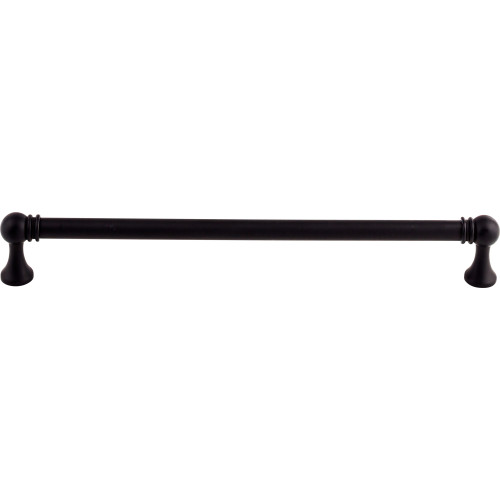Top Knobs TK806BLK: 8-13/16" cc Kara Round Bar Cabinet Pull - Flat Black