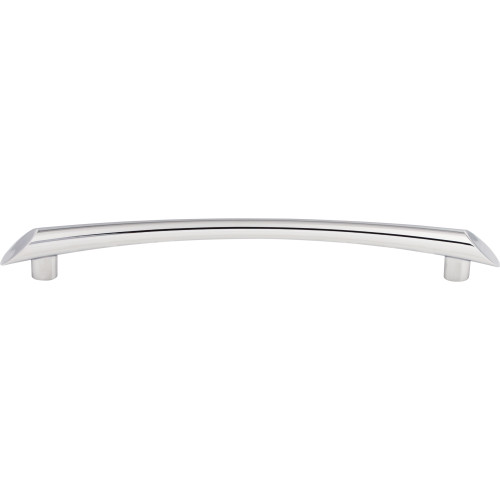 Top Knobs TK785PC: 7-9/16" cc Edgewater Curved Bar Cabinet Pull - Polished Chrome