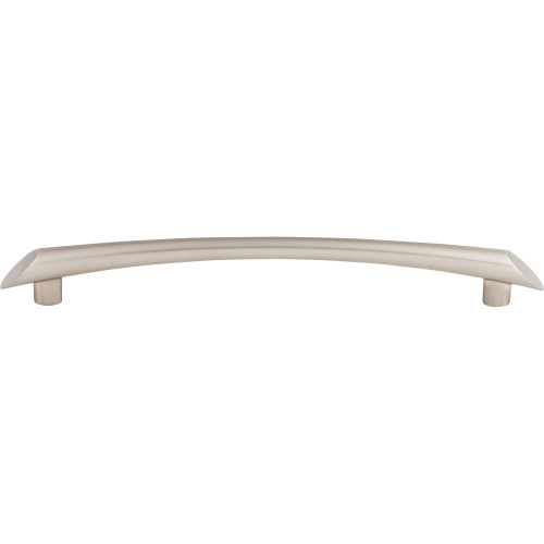 Top Knobs TK785BSN: 7-9/16" cc Edgewater Curved Bar Cabinet Pull - Brushed Satin Nickel