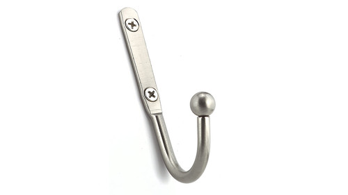 Richelieu RH3323301195: 3-3/4" Utility Single Wall Hook - Brushed Nickel