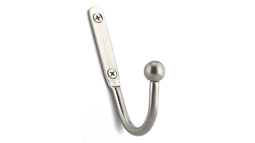 Richelieu RH3333301195: 4-3/4" Utility Single Wall Hook - Brushed Nickel