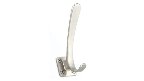 Richelieu T6216195: 4-9/16" Contemporary Double Wall Hook - Brushed Nickel