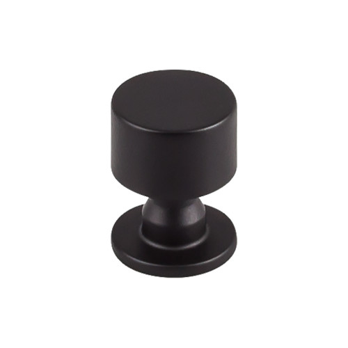 Top Knobs TK820BLK: 1" Lily Round Cabinet Knob - Flat Black