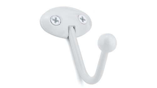 Richelieu BP8920130: 2-1/2" Utility Single Wall Hook (pair) - White Richelieu BP8920130: 2-1/2" Utility Single Wall Hook (pair) - White