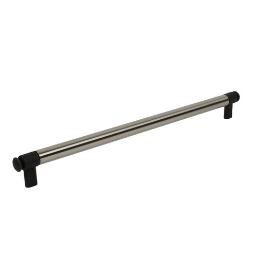Century 21839F-15BS: 320 mm cc Flute Cabinet Pull - Matte Black Steel