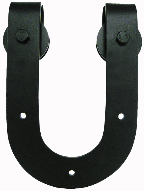 Acorn BHSBI: 12" Horseshoe Double Wheel Barn Door Carrier Kit - Black Iron Acorn BHSBI: 12" Horseshoe Double Wheel Barn Door Carrier Kit - Black Iron