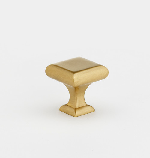 Alno A310-1-SB: 1" cc Manhattan Modern Cabinet Knob - Satin Brass
