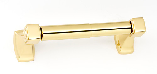 Alno A6560-PB: Cube Tissue Holder - Polished Brass